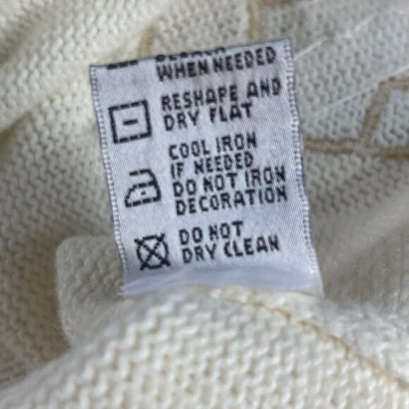 VTN BP Design Christmas Cardigan Sweater Womens Large Cream Embroidered - Picture 10 of 16